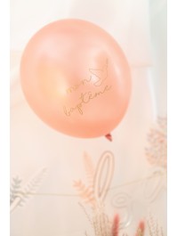 SET 6 LATEX BALLOONS MON BAPTEME DIA 27CM