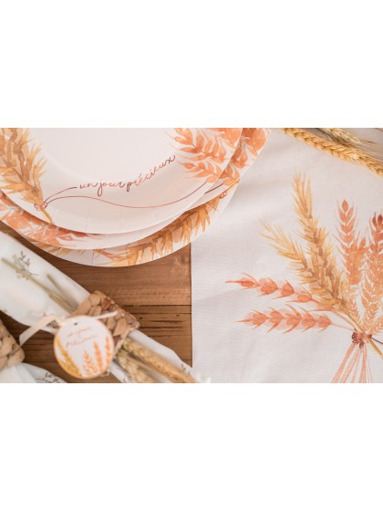 8 PLATES PLASTIC FREE UN JOUR PRECIEUX 23CM