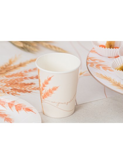 8 GOBELETS 250ML PLASTIC FREE UN JOUR PRECIEUX DIA 5.2CM X 8.8CM / DIA HAUT 7.5CM