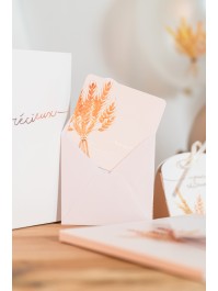8 CARTES DE REMERCIEMENT + ENVELOPPES UN JOUR PRECIEUX 10CM X 10CM