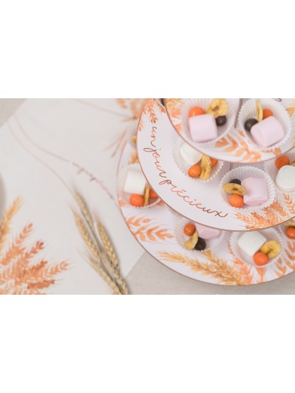 SUPPORT A MIGNARDISES CARTON 3 NIVEAUX UN JOUR PRECIEUX DIA 30.5CM / 24.5CM / 18CM X 33CM