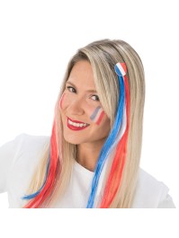 SET OF 2 HAIRS CLIP FLAG FRENCH SUPPORTER 5.5CM X 38CM
