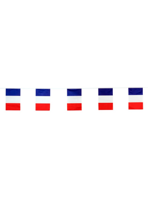 10 FLAGS ON 5M GARLAND FRENCH 5M/ 20CM X 30CM