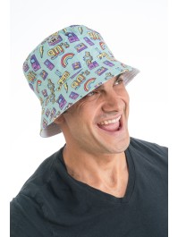 90\'S BLUE BUCKET HAT ONE SIZE