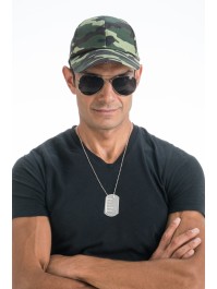 KIT ARMY SOLDIER 3 PIECES: CAP GLASSES NECKLACE ONE SIZE