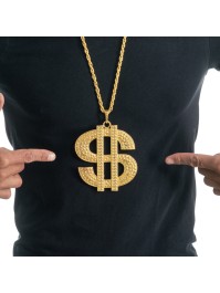 COLLIER RAPPEUR $ GRAND 100CM - Pendentif 10CM X 11CM