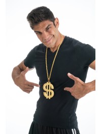 COLLIER RAPPEUR $ GRAND 100CM - Pendentif 10CM X 11CM