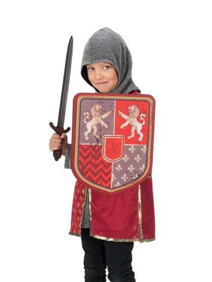 RED EVA FOAM LION KNIGHT SHIELD 28,5 X 35CM