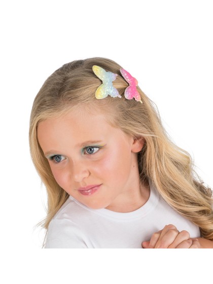 SET OF 2 BUTTERFLY HAIR CLIPS 