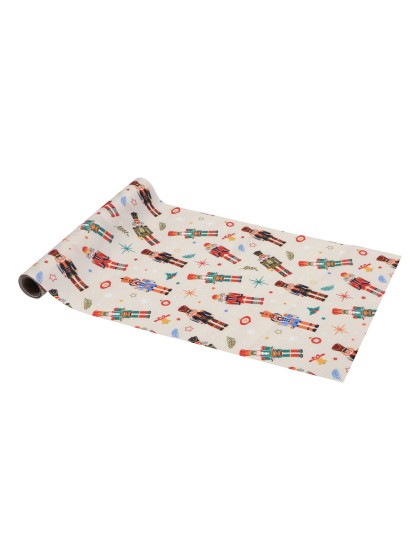 NUTCRACKERS FABRIC TABLE RUNNER 28CM X 3M