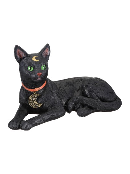 POLYRESIN BLACK CAT 31CM X 18CM X 18CM