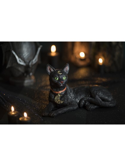 POLYRESIN BLACK CAT 31CM X 18CM X 18CM
