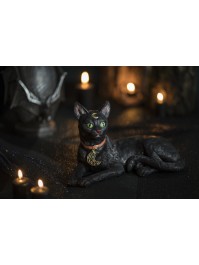 CHAT NOIR POLYRESINE 31CM X 18CM X 18CM