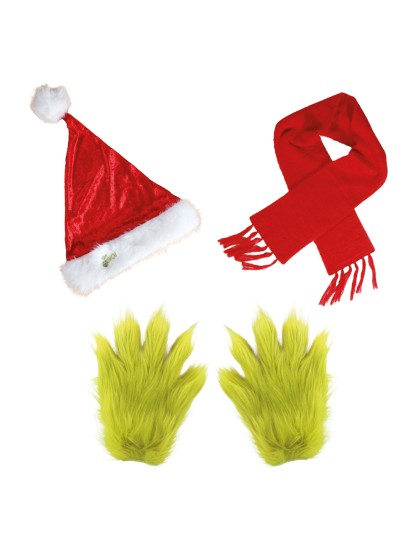 THE GRINCH ™ ACCESSORIES SET - 3 PIECES Hat Scarf Gloves 