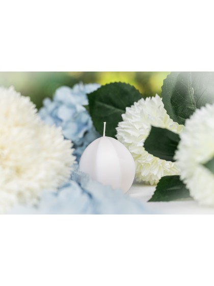 WHITE CARAMBOLA CANDLE 7.1CM X 7.1CM X 7.2CM