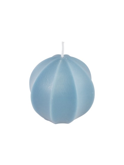 STEEL BLUE CARAMBOLA CANDLE 7.1CM X 7.1CM X 7.2CM