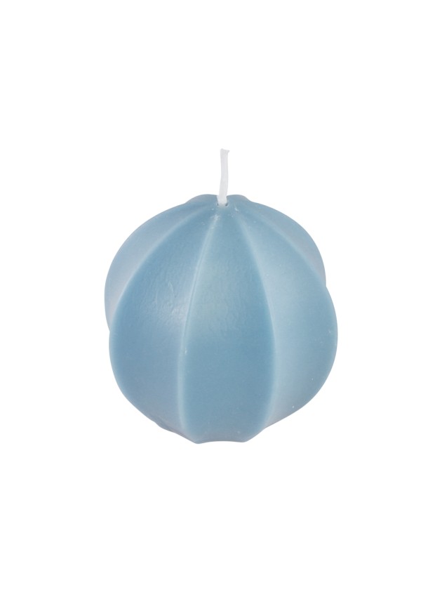 STEEL BLUE CARAMBOLA CANDLE 7.1CM X 7.1CM X 7.2CM