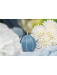 BOUGIE CARAMBOLE BLEU ACIER 7.1CM X 7.1CM X 7.2CM