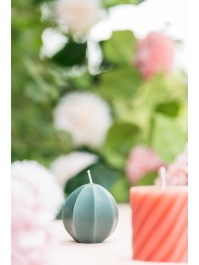 OLIVE GREEN CARAMBOLA CANDLE 7.1CM X 7.1CM X 7.2CM