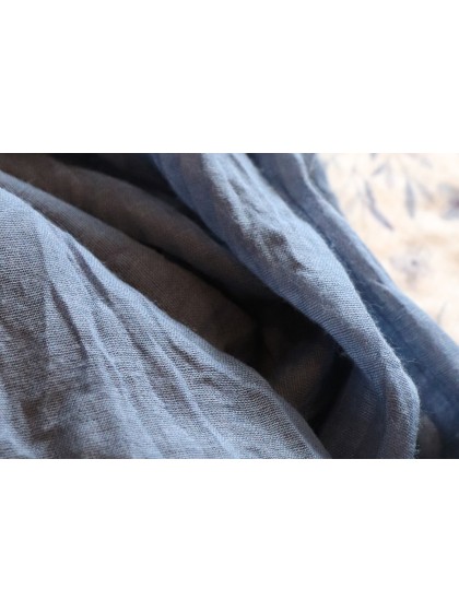 DENIM BLUE XL GAUZE TABLE RUNNER 90CM X 3M