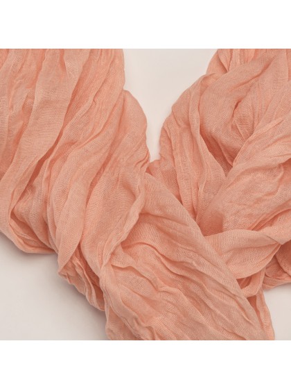 PEACH XL GAUZE TABLE RUNNER 90CM X 3M