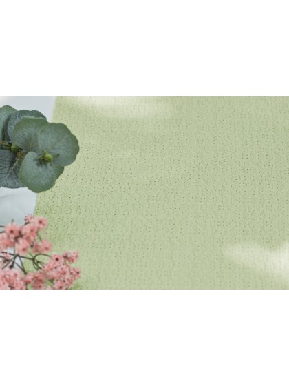 CHEMIN DE TABLE FESTONY VERT SAUGE 27CM X 3M
