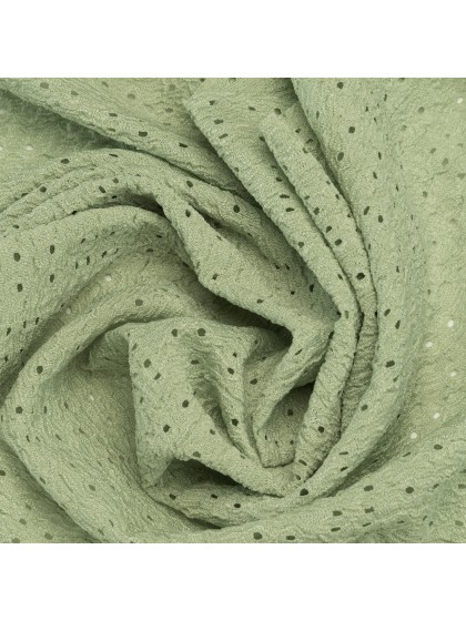 SAGE GREEN FESTONY TABLE RUNNER 27CM X 3M