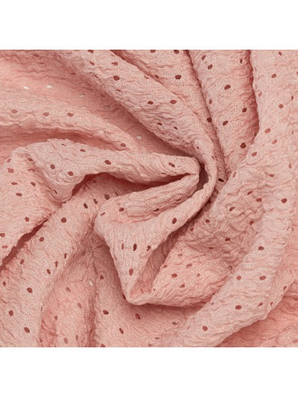 PEACH FESTONY TABLE RUNNER 27CM X 3M