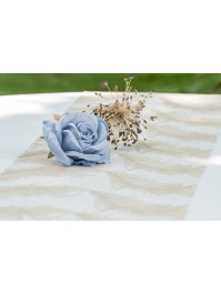 SAND AIGRETTE TABLE RUNNER 27CM X 3M