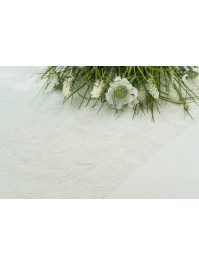 CHEMIN DE TABLE FLORALIES BRODE NATUREL 28CM X 3M