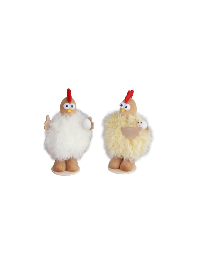 HUMORISTIC FUR HEN SMALL SIZE 2 ASS 8CM X 6CM X 14CM