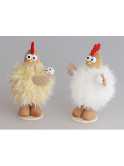 HUMORISTIC FUR HEN SMALL SIZE 2 ASS 8CM X 6CM X 14CM
