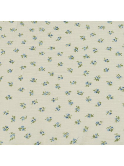 CHEMIN DE TABLE COTON GAUFRE MYOSOTIS 26CM X 3M