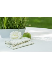 4 SERVIETTES COTON GAUFRE MYOSOTIS 40CM X 40CM