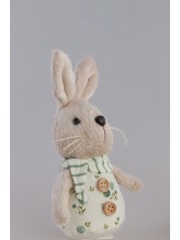 SAGE GREEN DECO RABBIT CHARLIE TO HANG 2 ASS 7CM X 5.5CM X 17CM