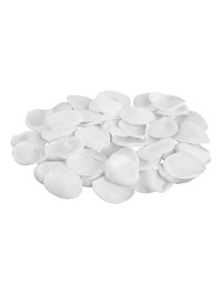 SACHET 50 PETALES DE ROSE SATIN BLANC ENV 3CM X 4CM