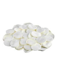 BAG OF 50 IVORY SATIN ROSE PETALS AROUND 3CM X 4CM