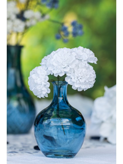 6 MINI HORTENSIAS BLANCS ENV 10CM X 4CM X 14CM