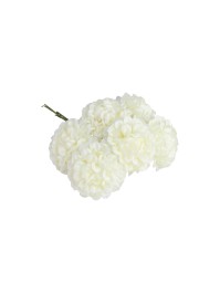 6 IVORY MINI HYDRANGEA 10CM X 4CM X 14CM