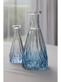 VASE ALEXANDRINE VERRE DEGRADE BLEU DIA 6.8CM X 14.5CM