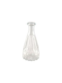 MINI CLEAR GLASS ALEXANDRINE VASE DIA 5CM X 10.7CM