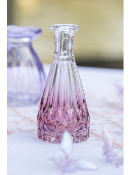 MINI VASE ALEXANDRINE VERRE DEGRADE ROSE BLUSH DIA 5CM X 10.7CM