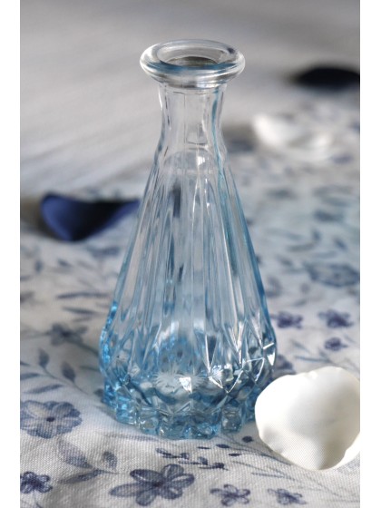 MINI GRADIENT BLUE GLASS ALEXANDRINE VASE DIA 5CM X 10.7CM