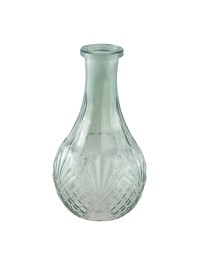 SAGE GREEN GLASS CATHERINE VASE DIA 10CM X 18CM