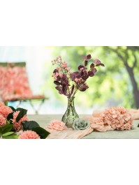 VASE CATHERINE VERRE VERT SAUGE DIA 10CM X 18CM