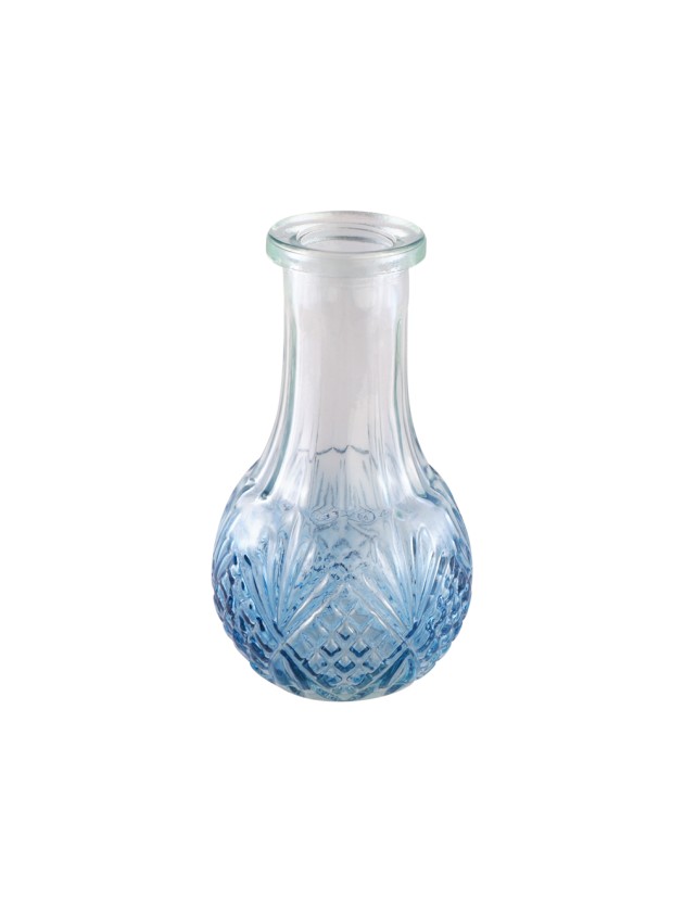 VASE VERRE ALBERTINE DEGRADE BLEU DIA 7.8CM X 13.6CM