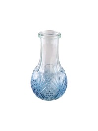 GRADIENT BLUE ALBERTINE GLASS VASE DIA 7.8CM X 13.6CM