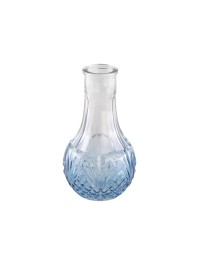 MINI VASE VERRE ALBERTINE DEGRADE BLEU DIA 6.5CM X 11.8CM