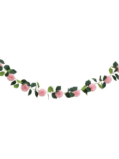 PINK DAHLIA GARLAND 220CM
