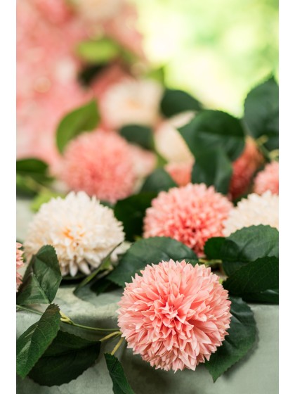 PINK DAHLIA GARLAND 220CM